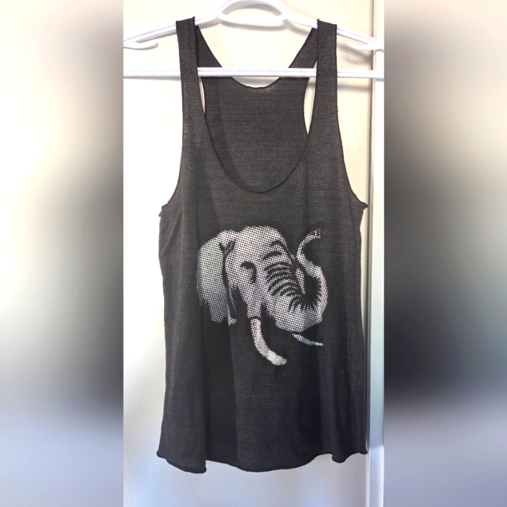 American Apparel Elephant Graphic Tank Top Adult S